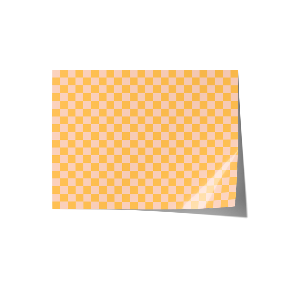 Yellow & Peach Checkered Coloured Backdrops