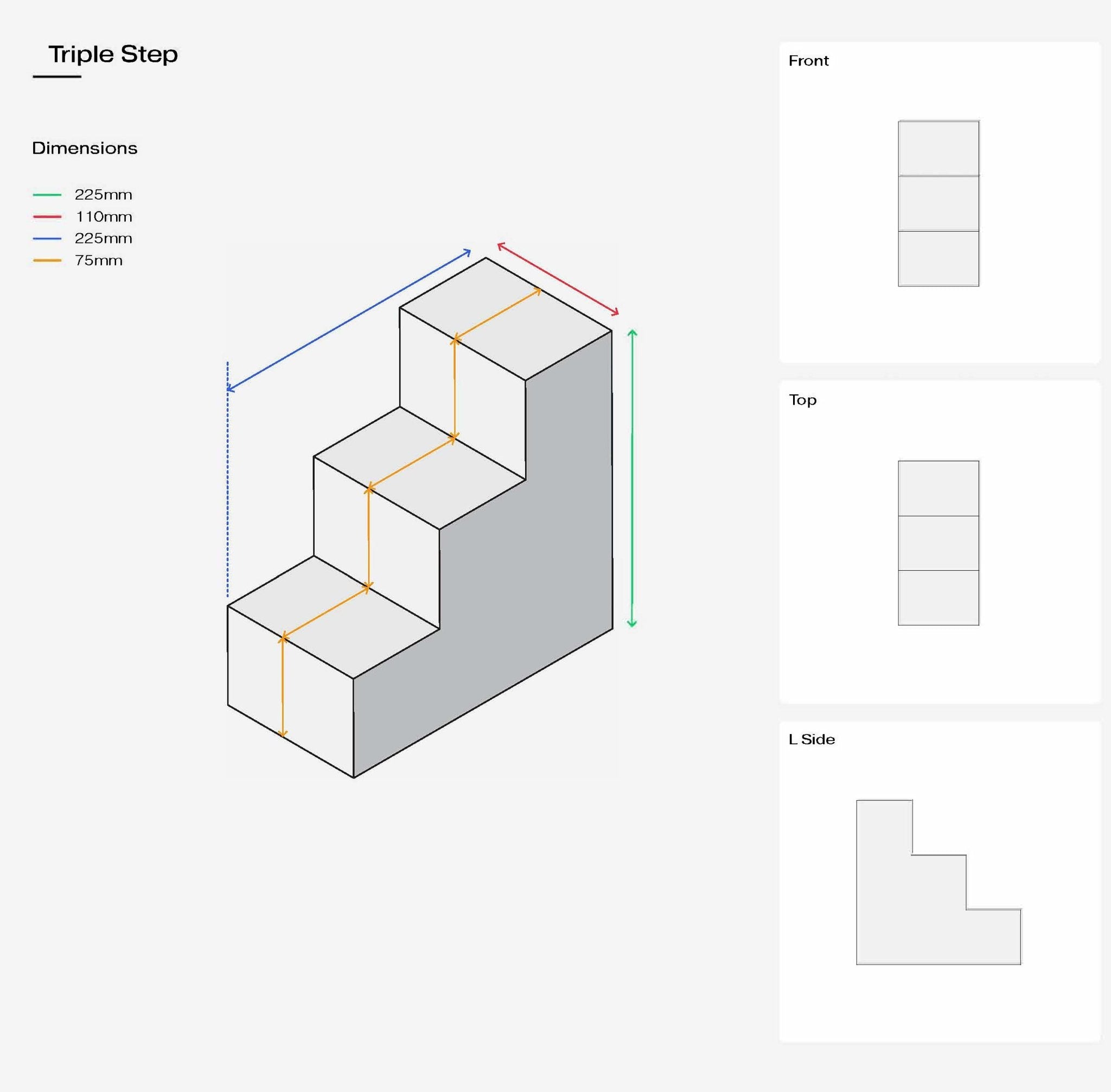 3 Step Stair Block - Propsyland