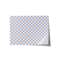 Blue & Peach checkered Backdrop - Propsyland