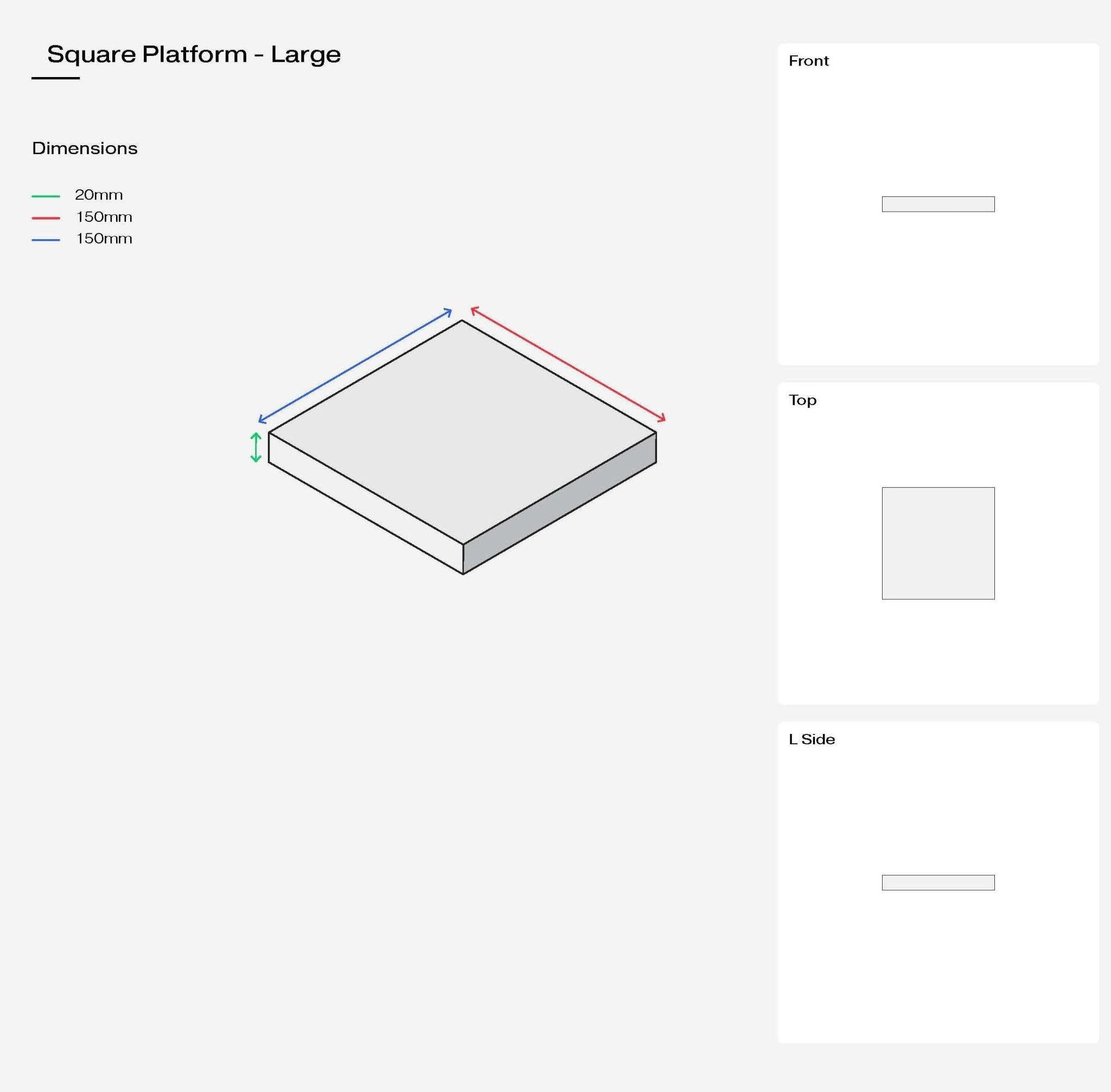 Flat Platform block Large - Propsyland