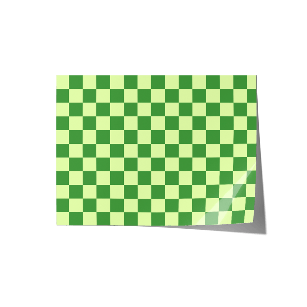 Green on lime green checkered backdrop - Propsyland