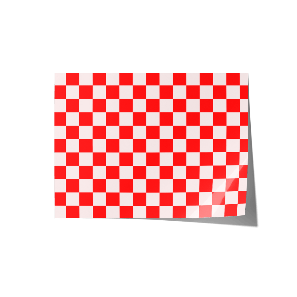 Red and Cream Checkered Backdrop - Propsyland