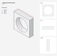 Square Circle Cut Out Block - Propsyland
