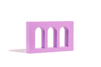 Triple Arch Raised Wall - Propsyland