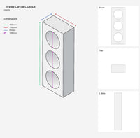 Triple Circle Cut Out Block - Propsyland